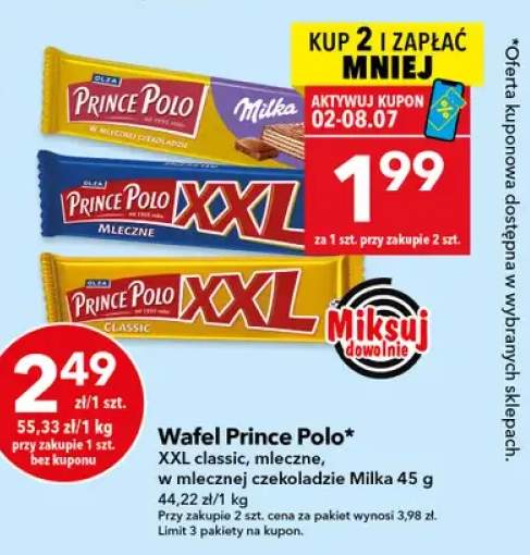 Wafel Prince Polo XXL classic +2 warianty