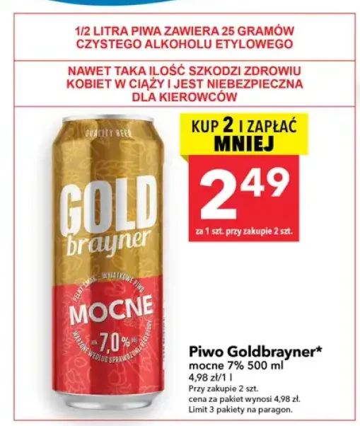 Piwo Goldbrayner Mocne