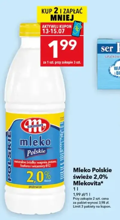 Mleko Polskie świeże 2,0% Mlekovita