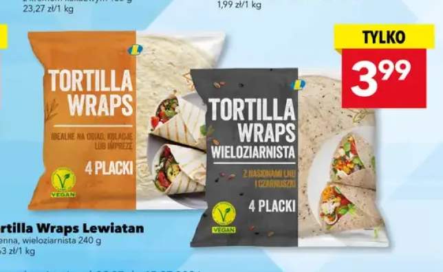 Tortilla Wraps wieloziarnista Lewiatan +1 wariant