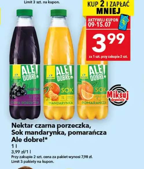 Nektar czarna porzeczka Ale Dobre! +2 warianty