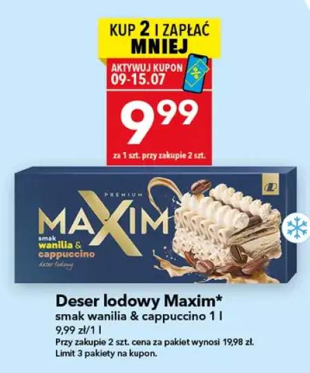 Deser lodowy Maxim smak wanilia & cappuccino