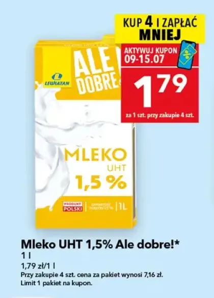 Mleko UHT 1,5% Ale Dobre!