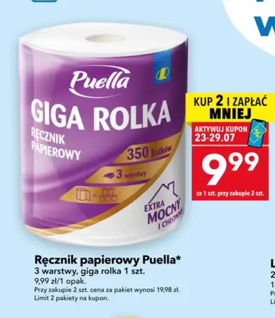 Ręcznik papierowy Puella 3-warstwowy giga rolka