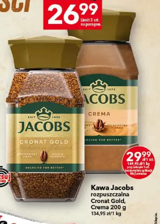 Kawa rozpuszczalna Jacobs Crema