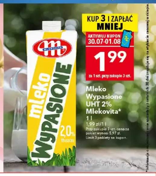 Mleko Wypasione UHT 2% Mlekovita
