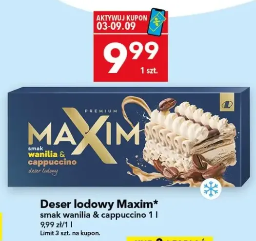 Deser lodowy Maxim smak wanilia & cappuccino