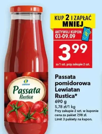 Passata pomidorowa Lewiatan Rustica