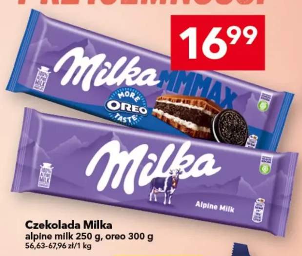 Czekolada Milka oreo +1 wariant
