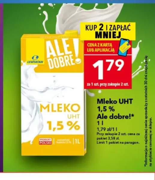 Mleko UHT Ale Dobre! 1,5%