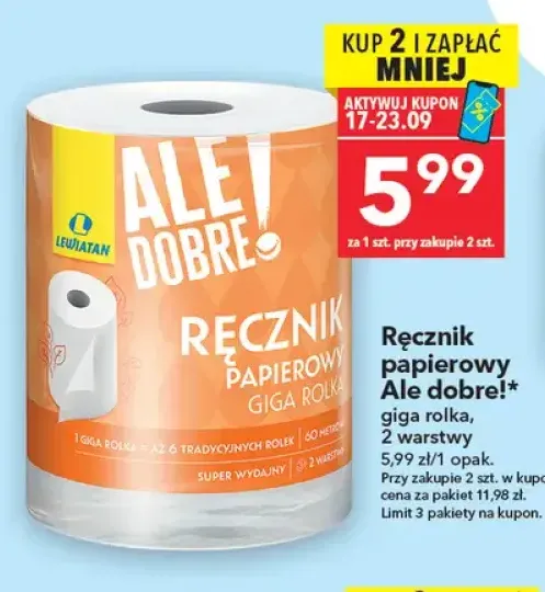 Ręcznik papierowy Ale Dobre! giga rolka 2 warstwy