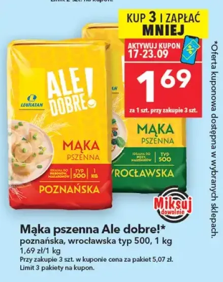Mąka pszenna wrocławska typ 500 Ale Dobre! +1 wariant