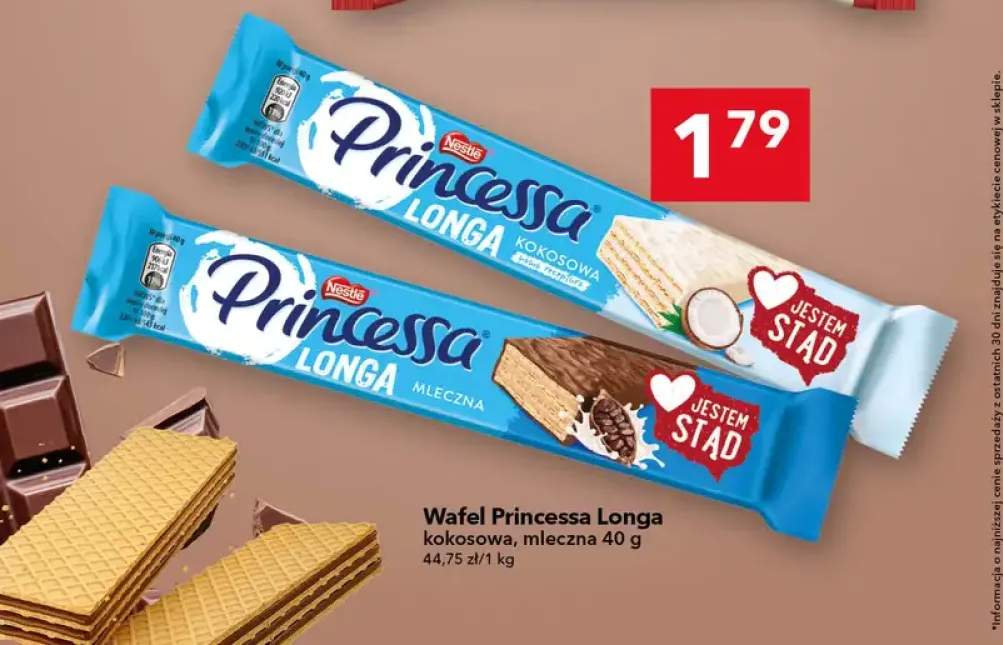 Wafel Princessa Longa kokosowa +1 wariant