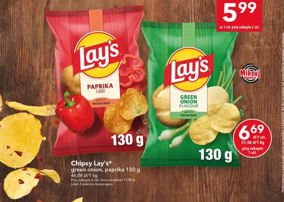 Chipsy Lay's green onion +1 wariant