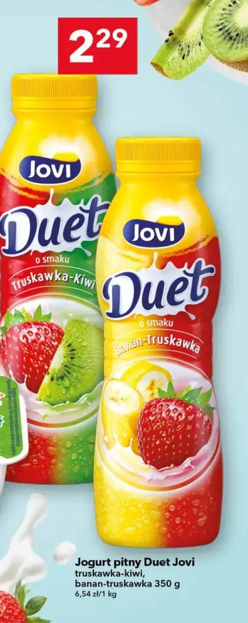 Jogurt pitny Duet Jovi truskawka-kiwi +1 wariant