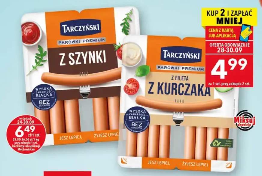 Parówki Premium Tarczyński z szynki +1 wariant