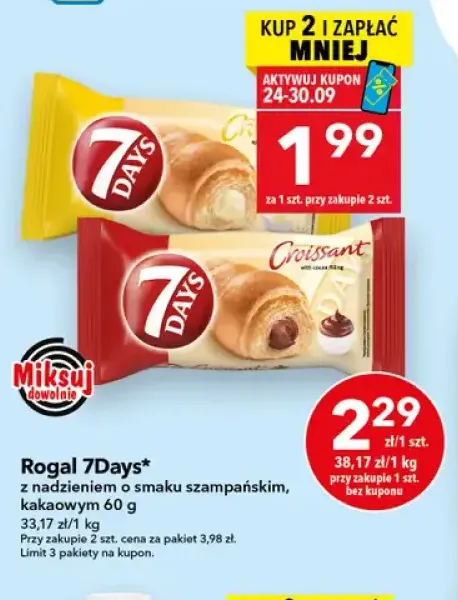 Rogal 7Days z nadzieniem o smaku szampańskim +1 wariant