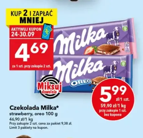 Czekolada Milka Strawberry +1 wariant