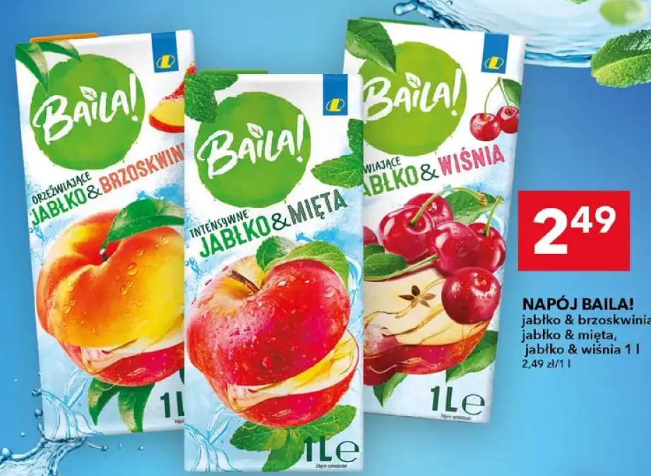 Napój Baila! jabłko & brzoskwinia +2 warianty