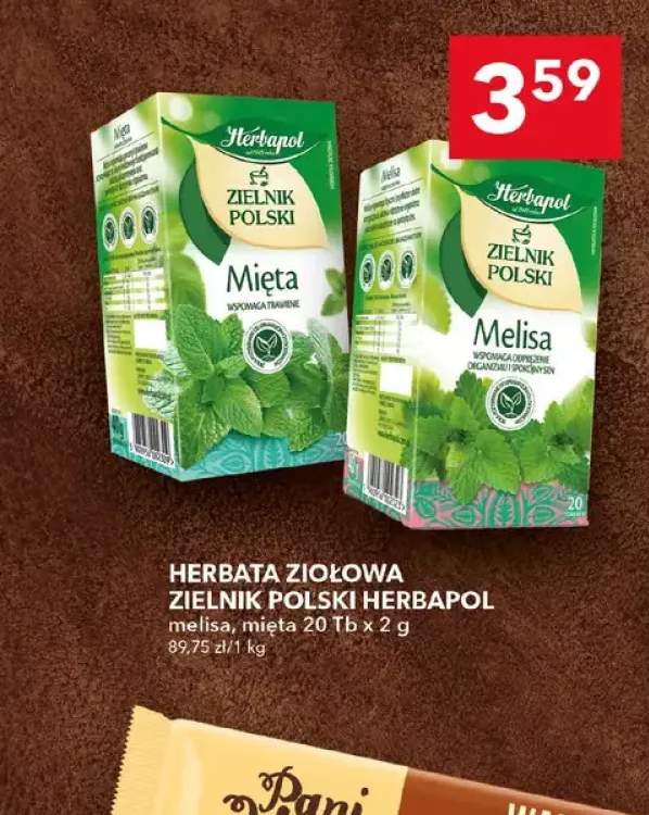 Herbata ziołowa Zielnik Polski Herbapol mięta +1 wariant