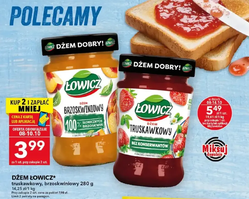 Dżem Łowicz truskawkowy +1 wariant