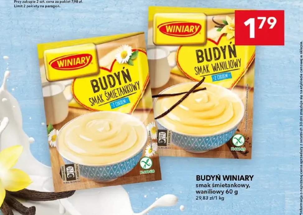 Budyń Winiary smak śmietankowy +1 wariant