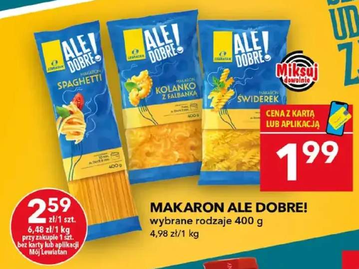 Makaron kolanko z falbanką Ale Dobre! +2 warianty