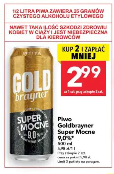 Piwo Goldbrayner Super Mocne 9,0%