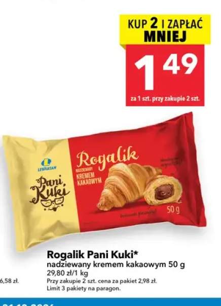 Rogalik Pani Kuki nadziewany kremem kakaowym