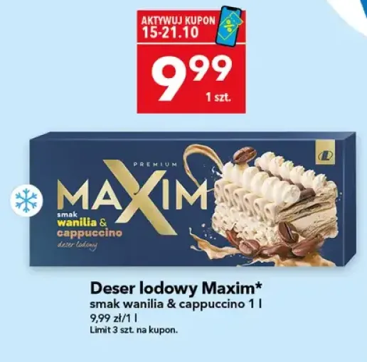 Deser lodowy Maxim smak wanilia & cappuccino
