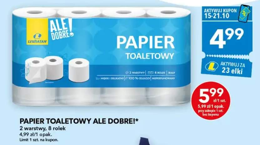 Papier toaletowy Ale Dobre! 2 warstwy 8-pak