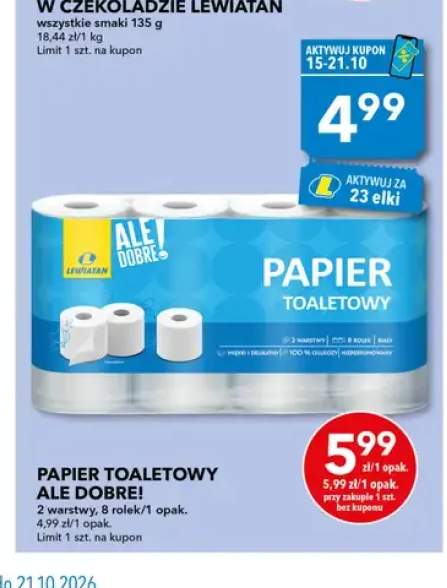 Papier toaletowy Ale Dobre! 2 warstwy 8-pak