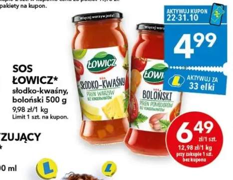 Sos Łowicz słodko-kwaśny +1 wariant