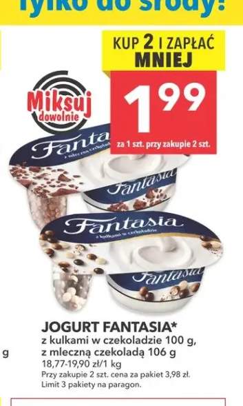 Jogurt Fantasia z kulkami w czekoladzie +1 wariant