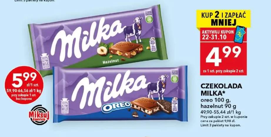 Czekolada Milka Oreo +1 wariant