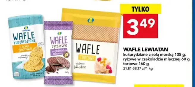 Wafle ryżowe w czekoladzie mlecznej Lewiatan +2 warianty